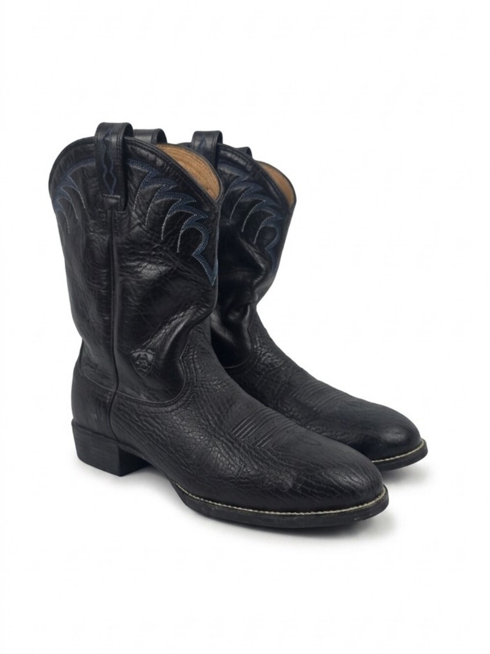 Ariat 11 Inch Black Leather Western Cowboy Boots Men's Size 10.5 EE